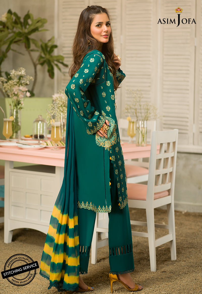 AJES-18 | Asim Jofa AJ Essentials Summer Collection 2022 | Embroidered Cotton Suits Unstitched 3 Piece