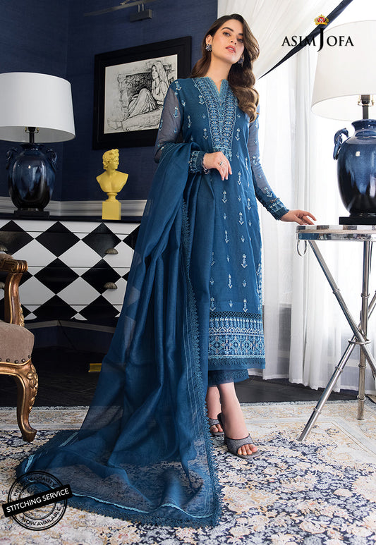 AJIM-20 Asim Jofa The Iqra & Minal Edit Winter Collection 2022 | Unstitched Embroidered Cotton Suits