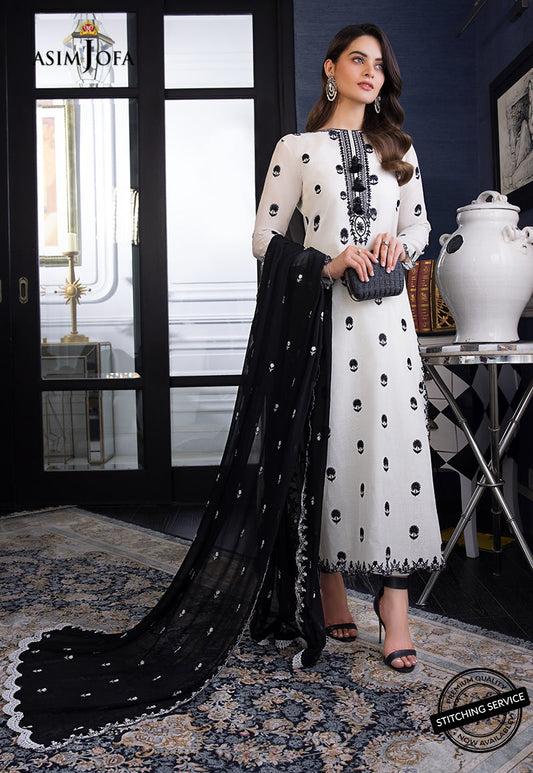 AJIM-22 Asim Jofa The Iqra & Minal Edit Winter Collection 2022 | Unstitched Embroidered Cotton Suits