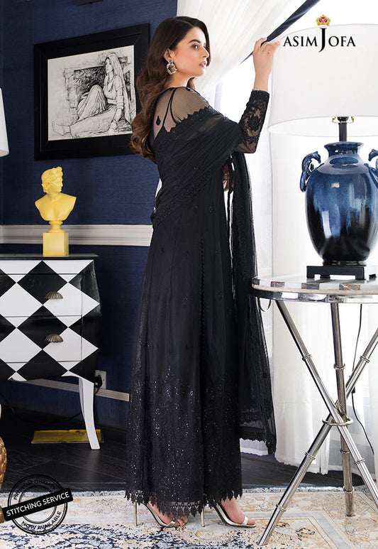 AJIM-24 Asim Jofa The Iqra & Minal Edit Winter Collection 2022 | Unstitched Embroidered Cotton Suits