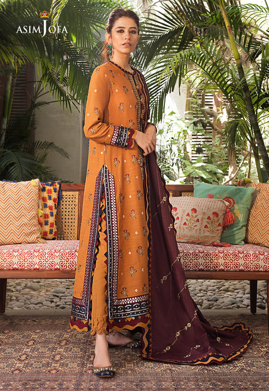 AJK-01 |  Asim Jofa The Syra Edit Kashmiri Embroidered Collection 2022 | Unstitched Embroidered Winter Suits