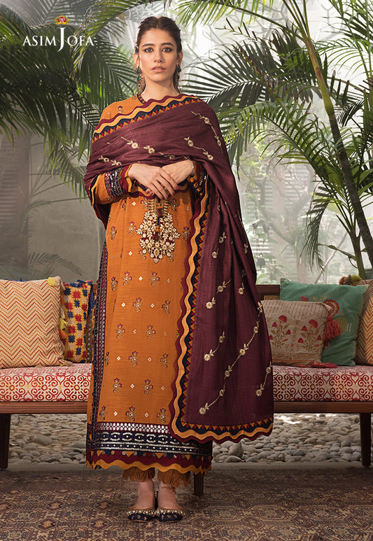 AJK-01 |  Asim Jofa The Syra Edit Kashmiri Embroidered Collection 2022 | Unstitched Embroidered Winter Suits