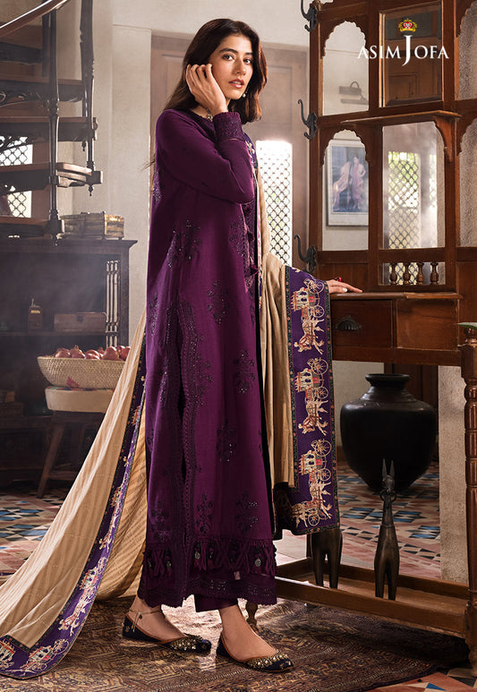 AJK-02 |  Asim Jofa The Syra Edit Kashmiri Embroidered Collection 2022 | Unstitched Embroidered Winter Suits