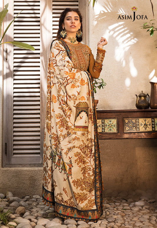 AJK-07 |  Asim Jofa The Syra Edit Kashmiri Embroidered Collection 2022 | Unstitched Embroidered Winter Suits