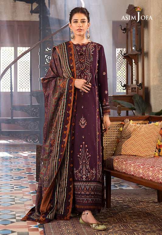 AJK-09 |  Asim Jofa The Syra Edit Kashmiri Embroidered Collection 2022 | Unstitched Embroidered Winter Suits