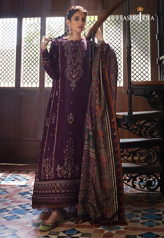 AJK-09 |  Asim Jofa The Syra Edit Kashmiri Embroidered Collection 2022 | Unstitched Embroidered Winter Suits