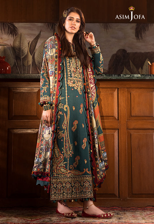 AJK-10 |  Asim Jofa The Syra Edit Kashmiri Embroidered Collection 2022 | Unstitched Embroidered Winter Suits