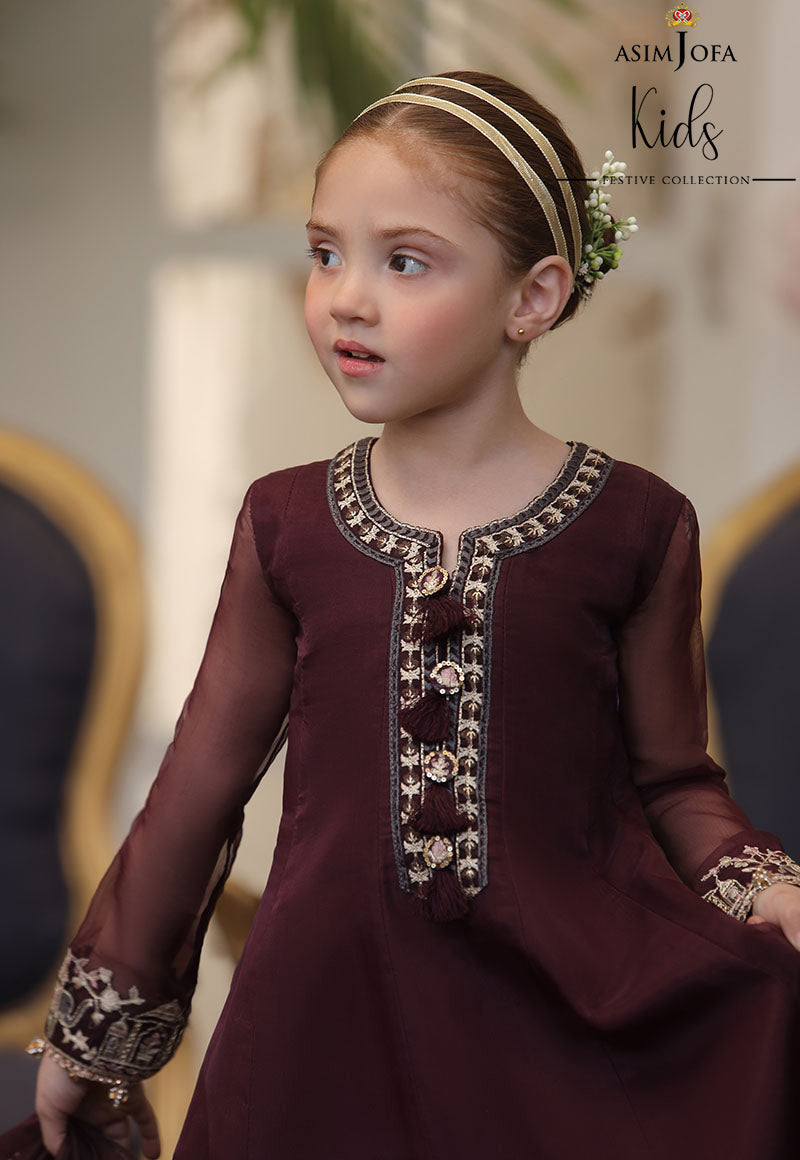 AJKF-01  | Asim Jofa Kids Festive Collection 2022 | Stitched RTW Organza Suit