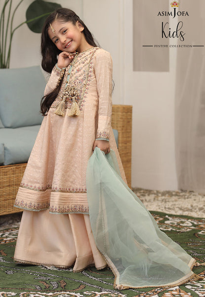 AJKF-02  | Asim Jofa Kids Festive Collection 2022 | Stitched RTW Organza Suit