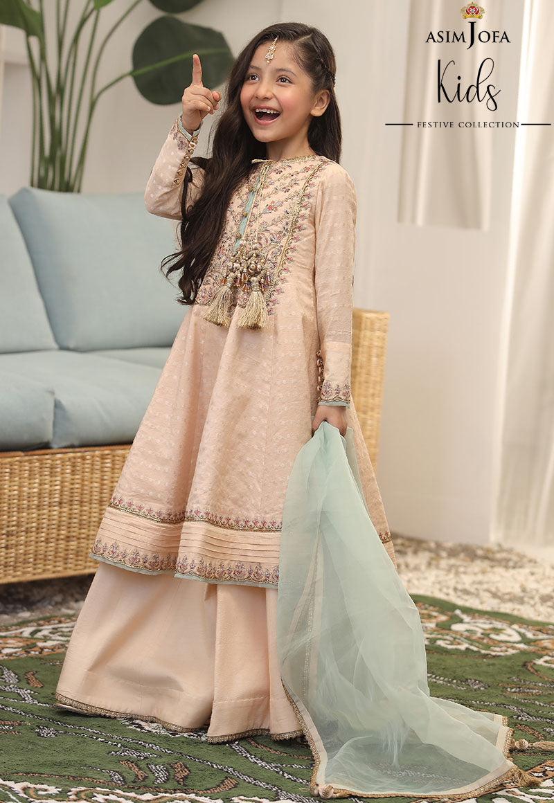 AJKF-02  | Asim Jofa Kids Festive Collection 2022 | Stitched RTW Organza Suit