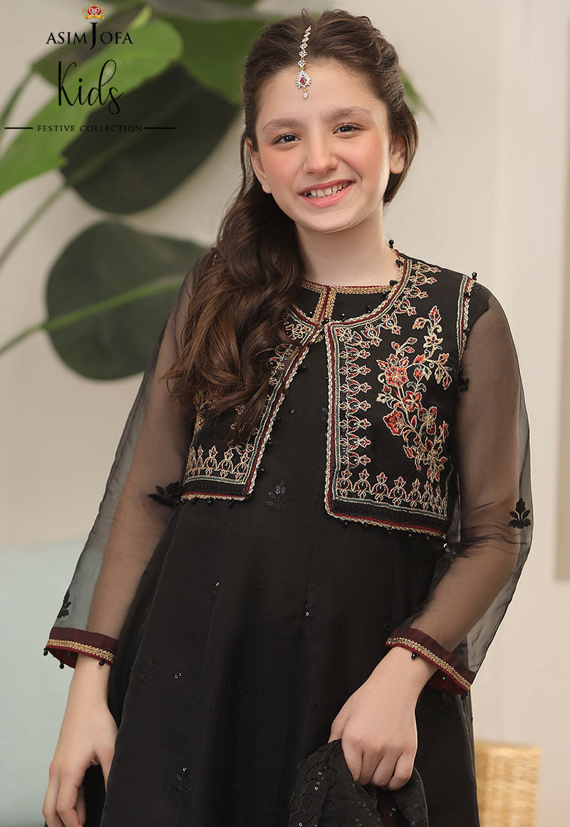 AJKF-10   | Asim Jofa Kids Festive Collection 2022 | Stitched RTW Organza Suit