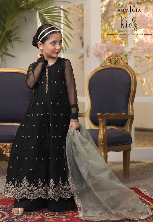 AJKF-17   | Asim Jofa Kids Festive Collection 2022 | Stitched RTW Organza Suit