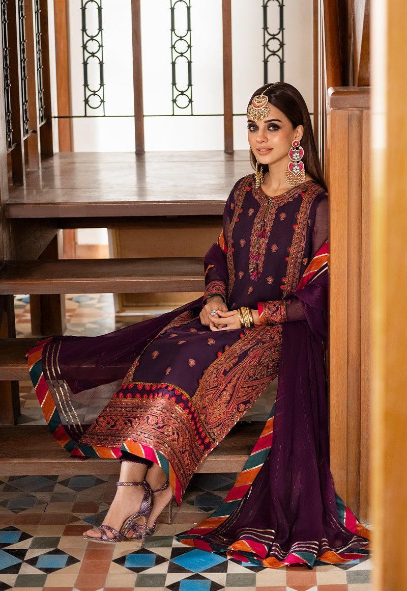 AJKM-09 | Asim Jofa Eid Festive 2023 | Unstitched Cotton Net Organza Suits