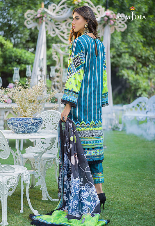 AJPR-06 | Asim Jofa Prints Rania Collection 2022 | Unstitched Embroidered Lawn Suits
