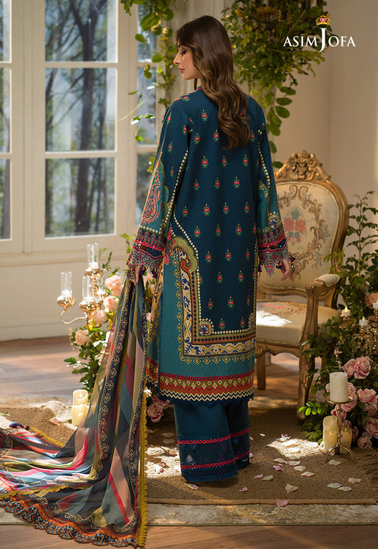 AJPR-09 | Asim Jofa Prints Rania Collection 2022 | Unstitched Embroidered Lawn Suits