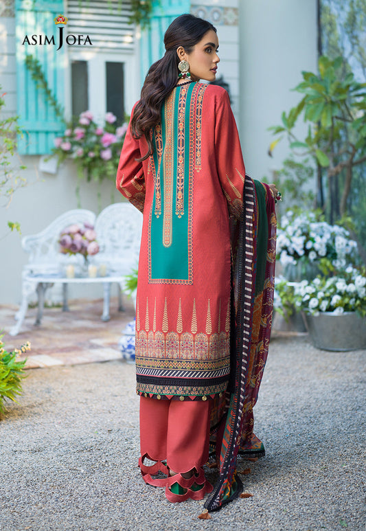 AJPR-12 | Asim Jofa Prints Rania Collection 2022 | Unstitched Embroidered Lawn Suits