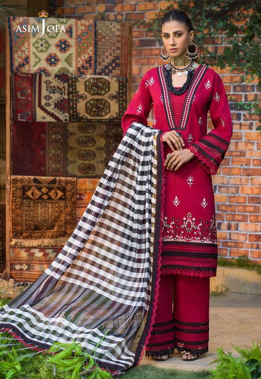 AJPR-15 | Asim Jofa Prints Rania Collection 2022 | Unstitched Embroidered Lawn Suits