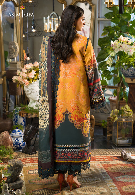 AJPR-18 | Asim Jofa Prints Rania Collection 2022 | Unstitched Embroidered Lawn Suits