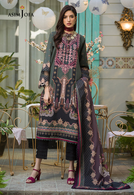 AJPR-19 | Asim Jofa Prints Rania Collection 2022 | Unstitched Embroidered Lawn Suits