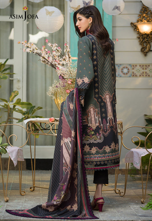 AJPR-19 | Asim Jofa Prints Rania Collection 2022 | Unstitched Embroidered Lawn Suits