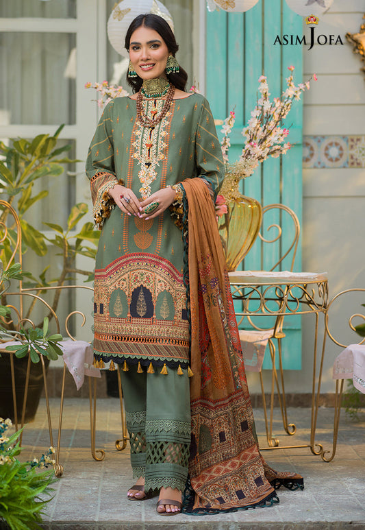 AJPR-24 | Asim Jofa Prints Rania Collection 2022 | Unstitched Embroidered Lawn Suits