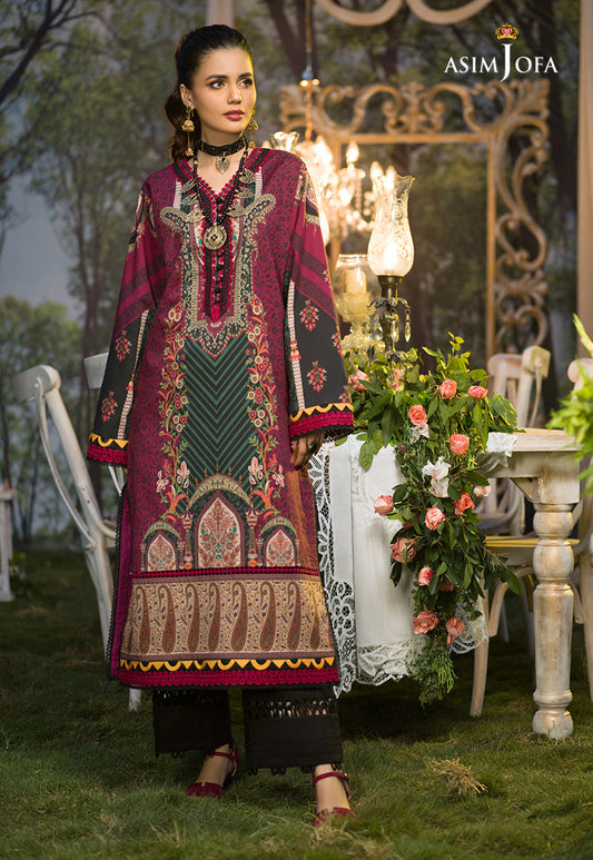 AJPR-26 | Asim Jofa Prints Rania Collection 2022 | Unstitched Embroidered Lawn Suits