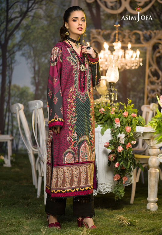 AJPR-26 | Asim Jofa Prints Rania Collection 2022 | Unstitched Embroidered Lawn Suits