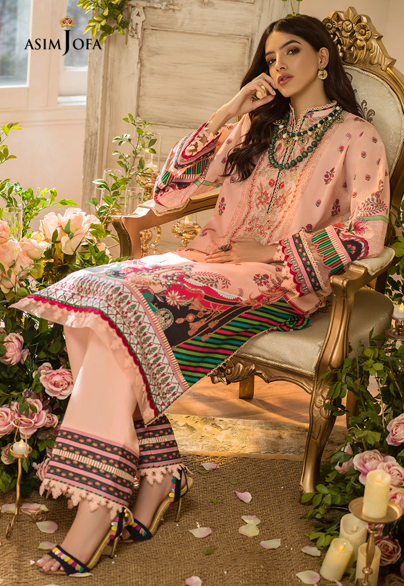 AJPR-30 | Asim Jofa Prints Rania Collection 2022 | Unstitched Embroidered Lawn Suits