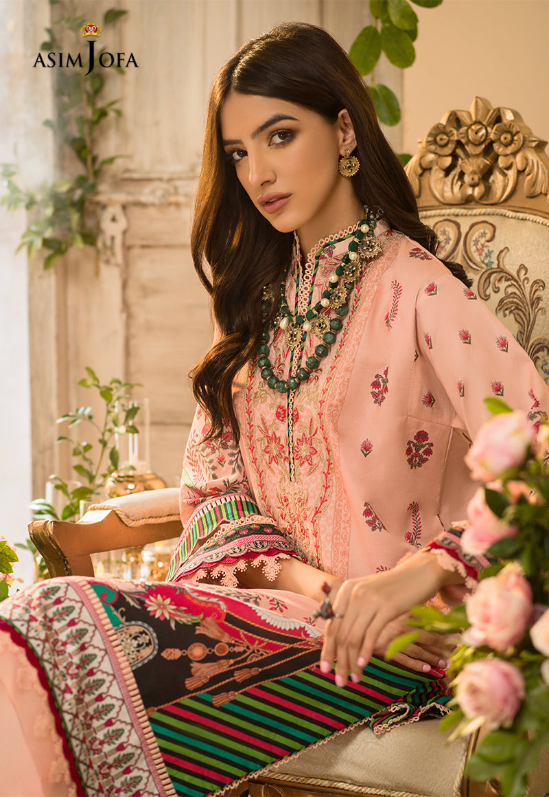 AJPR-30 | Asim Jofa Prints Rania Collection 2022 | Unstitched Embroidered Lawn Suits