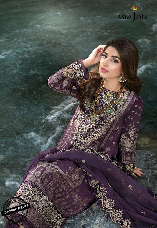 AJSL-12 | Asim Jofa Shehr-e-Yaar Luxury Lawn Collection 2022 | Unstitched Embroidered Lawn Suits