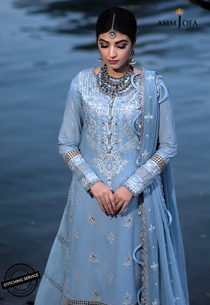 AJSL-13 | Asim Jofa Shehr-e-Yaar Luxury Lawn Collection 2022 | Unstitched Embroidered Lawn Suits
