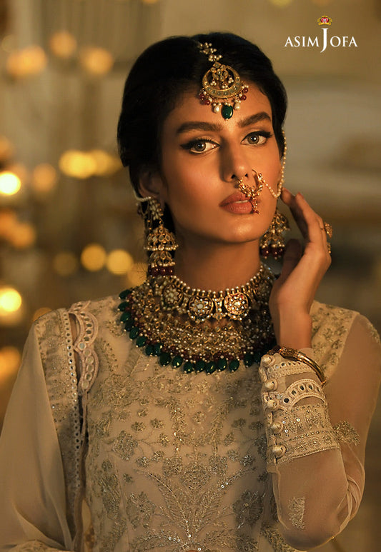 AJST-01 | Asim Jofa Sadqay Tumharay Eid Collection 2022 | Unstitched Embroidered Chiffon Suits