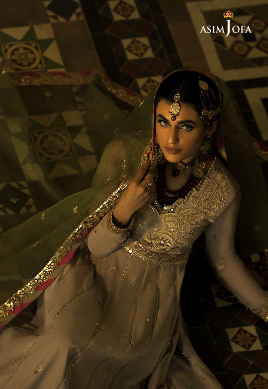 AJST-02 | Asim Jofa Sadqay Tumharay Eid Collection 2022 | Unstitched Embroidered Net Suits