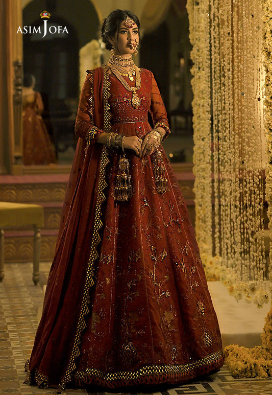 AJST-04 | Asim Jofa Sadqay Tumharay Eid Collection 2022 | Unstitched Embroidered Chiffon Suits