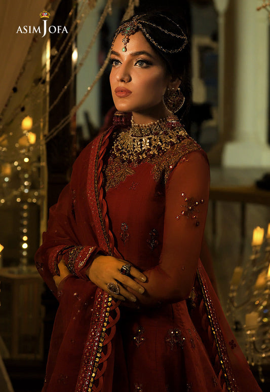 AJST-04 | Asim Jofa Sadqay Tumharay Eid Collection 2022 | Unstitched Embroidered Chiffon Suits