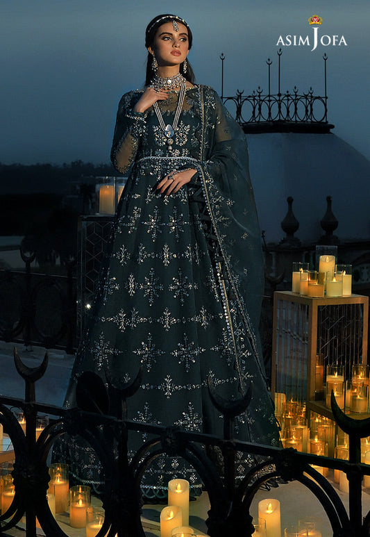 AJST-06 | Asim Jofa Sadqay Tumharay Eid Collection 2022 | Unstitched Embroidered Chiffon Suits