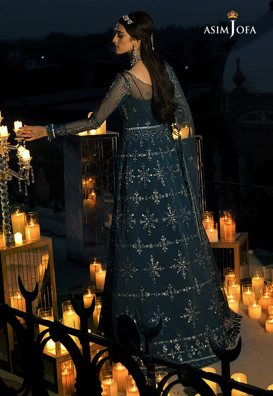 AJST-06 | Asim Jofa Sadqay Tumharay Eid Collection 2022 | Unstitched Embroidered Chiffon Suits