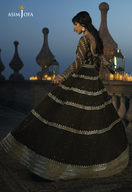 AJST-07 | Asim Jofa Sadqay Tumharay Eid Collection 2022 | Unstitched Embroidered Chiffon Suits