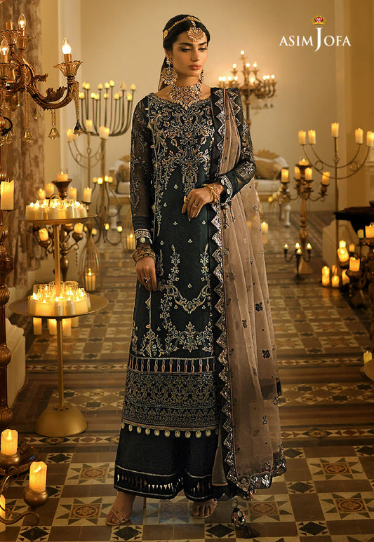 AJST-08 | Asim Jofa Sadqay Tumharay Eid Collection 2022 | Unstitched Embroidered Organza Suits