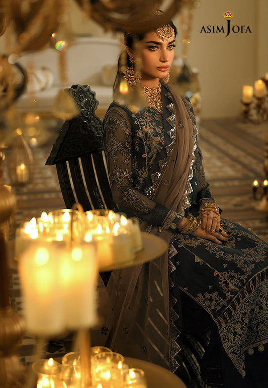 AJST-08 | Asim Jofa Sadqay Tumharay Eid Collection 2022 | Unstitched Embroidered Organza Suits
