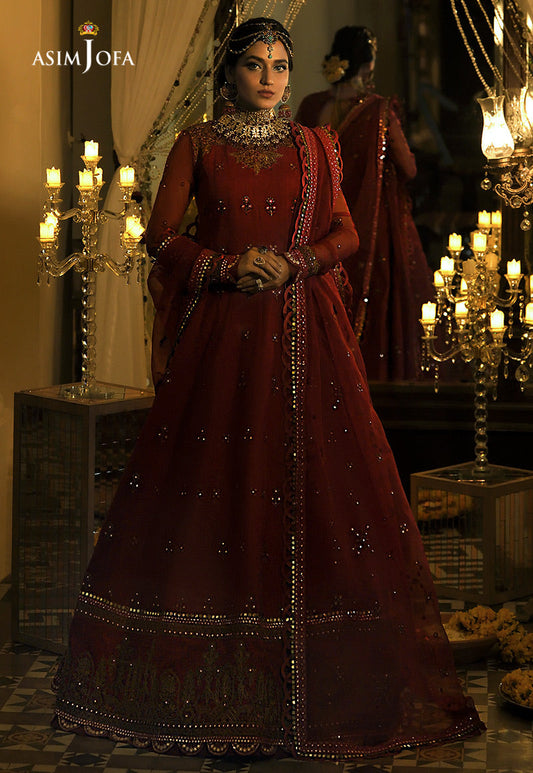 AJST-10 | Asim Jofa Sadqay Tumharay Eid Collection 2022 | Unstitched Embroidered Chiffon Suits