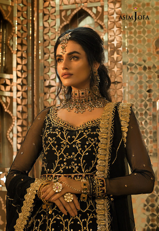 AJST-11 | Asim Jofa Sadqay Tumharay Eid Collection 2022 | Unstitched Embroidered Chiffon Suits
