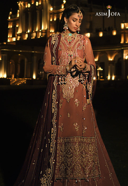 AJST-12 | Asim Jofa Sadqay Tumharay Eid Collection 2022 | Unstitched Embroidered Net Suits