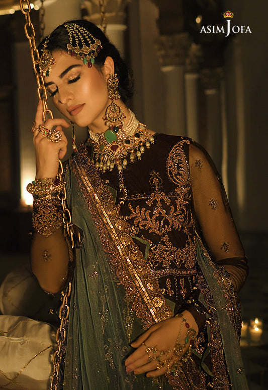 AJST-18 | Asim Jofa Sadqay Tumharay Eid Collection 2022 | Unstitched Embroidered Net Suits