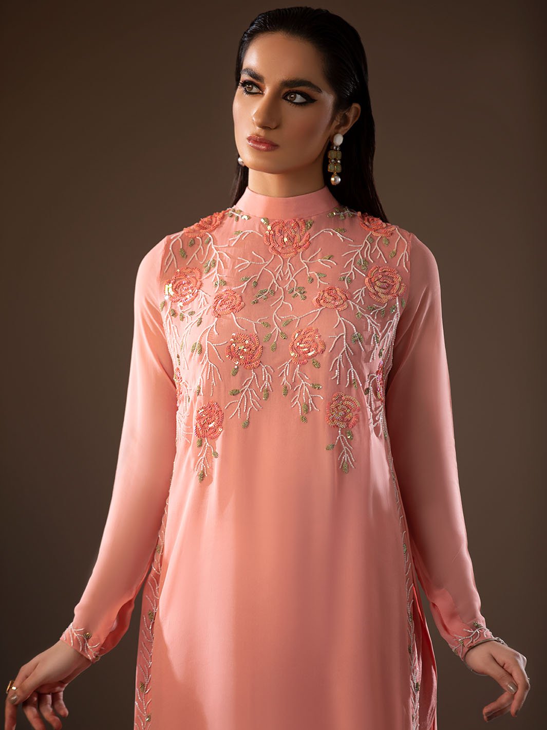 Blush | Mohtaram NUUR Luxury PRET Collection 2022 | Stitched Silk Suits