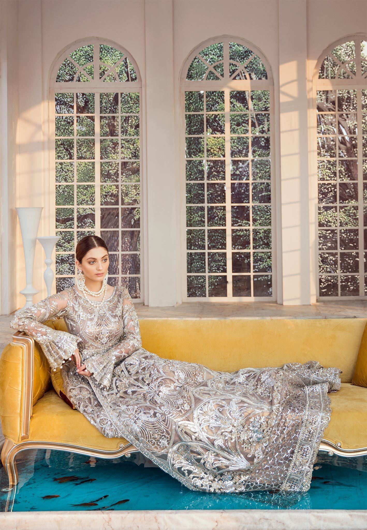 Bridal Maxi - Moon Light (D-05) | Maryum N Maria Luxury Bridal Collections | Embroidered Wedding Suits