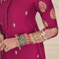 Unstitched Sateen - Magenta Hot pink CST-601
