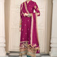 Unstitched Sateen - Magenta Hot pink CST-601