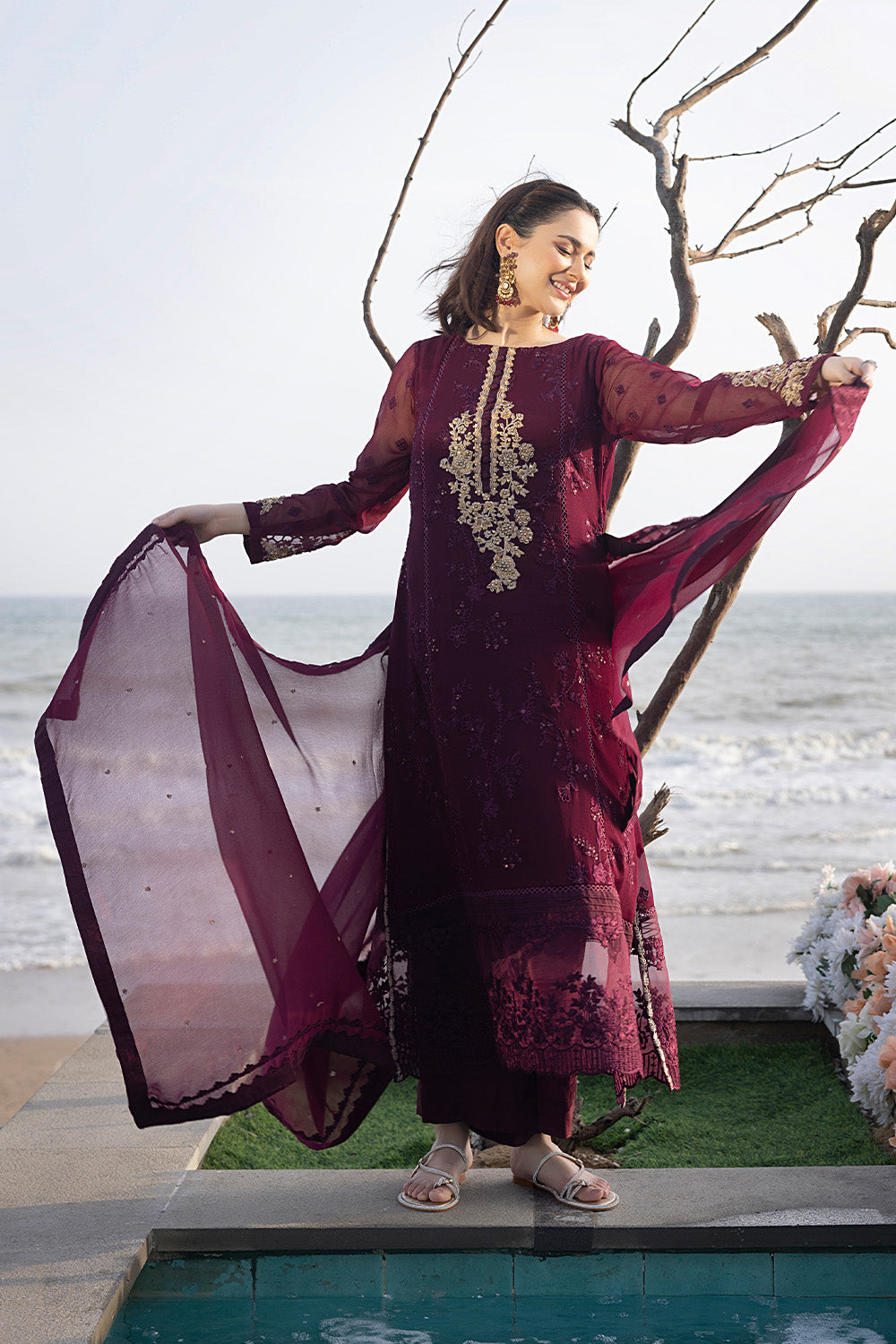 Carnelian |  Azure Ensembles Chiffon 3PCS 2023
