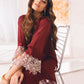 Claret Bliss |  Azure Ensembles Chiffon 3PCS 2023